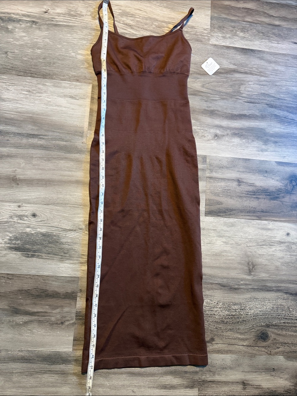 Brown Spaghetti-Strap Maxi Dress - Picture 4 of 4